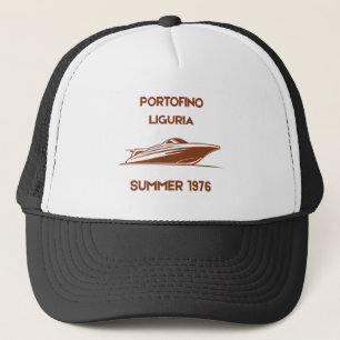 Vintage Portofino Liguria Retro Jacht Hoed Trucker Pet