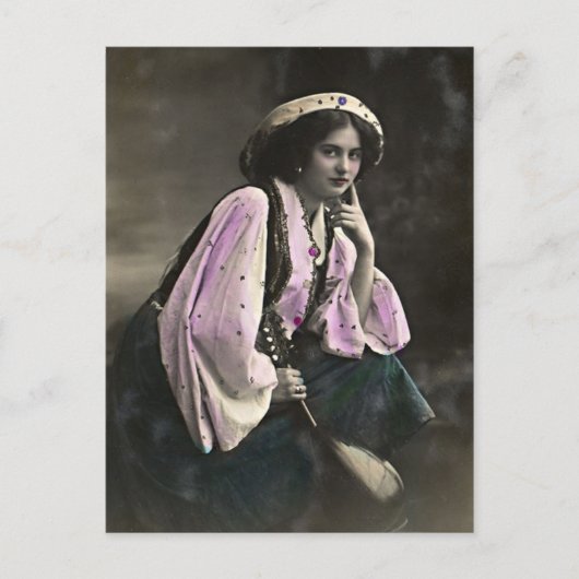 Vintage Portrait of a Gypsy Briefkaart (Voorkant)