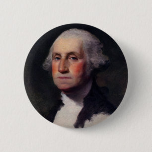 Vintage portret van president George Washington Ronde Button 5,7 Cm