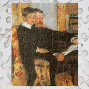 Vintage portret van vader en zoon door Mary Cassat Legpuzzel