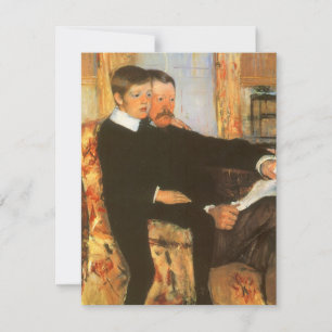 Vintage portret van vader en zoon van Mary Cassatt