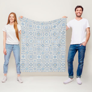 Vintage Portugal Azulejo traditioneel Fleece Deken
