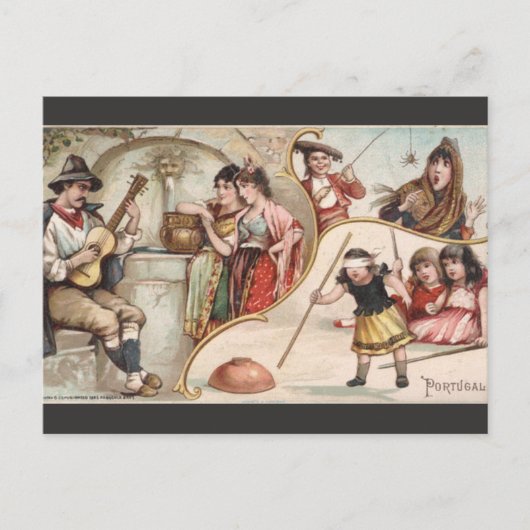 Vintage Portugal Briefkaart (Voorkant)