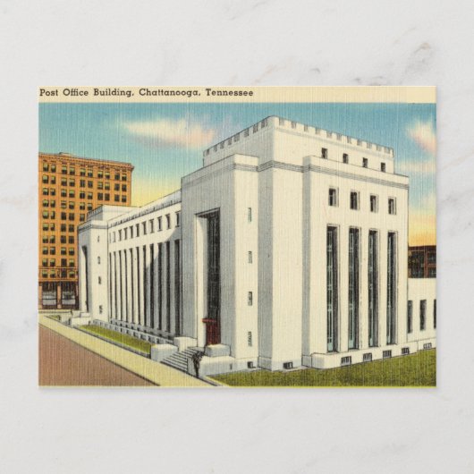 Vintage, Post Kantoor, Chattanooga, Tennessee Briefkaart (Voorkant)