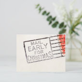 Vintage Post vroeg voor Kerstmis Geannuleerde Feestdagenkaart (Staand voorkant)