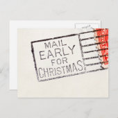 Vintage Post vroeg voor Kerstmis Geannuleerde Feestdagenkaart (Voorkant / Achterkant)