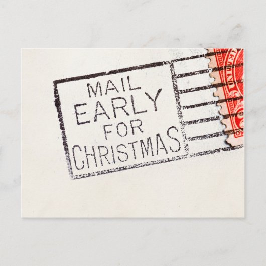Vintage Post vroeg voor Kerstmis Geannuleerde Feestdagenkaart (Voorkant)