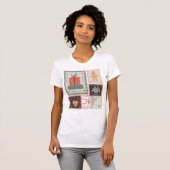Vintage Postage Stamp Christmas Icon  T-shirt (Voorkant volledig)