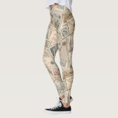 Vintage Postage Stamps Leggings (Links)
