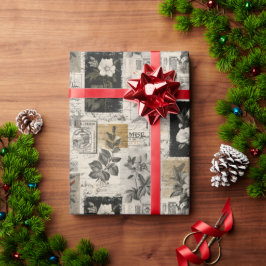 Vintage Postal Stamps Marks Cadeaupapier