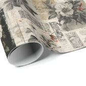 Vintage Postal Stamps Marks Cadeaupapier (Rol Hoek)