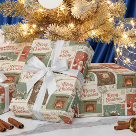 Vintage Postcards & Holiday Greetings Cadeaupapier