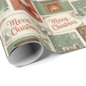 Vintage Postcards & Holiday Greetings Cadeaupapier (Rol Hoek)