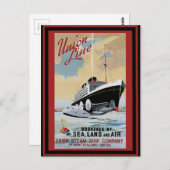 Vintage Poster 47 van de Reis Briefkaart (Voorkant / Achterkant)