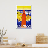 Vintage Poster Afdruk Stockholm (Keuken)