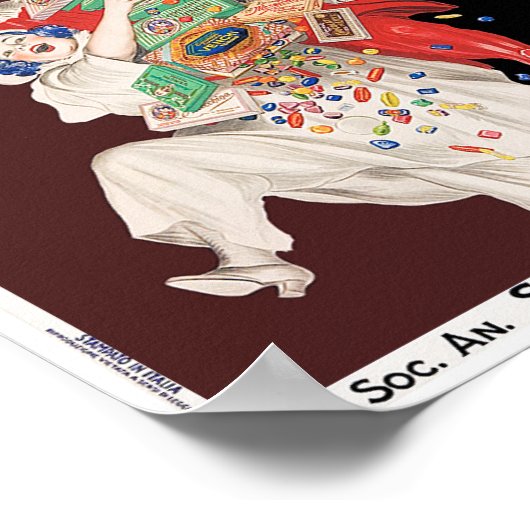 Vintage Poster Afdrukken: Cioccolato - Chocolates (Hoek)