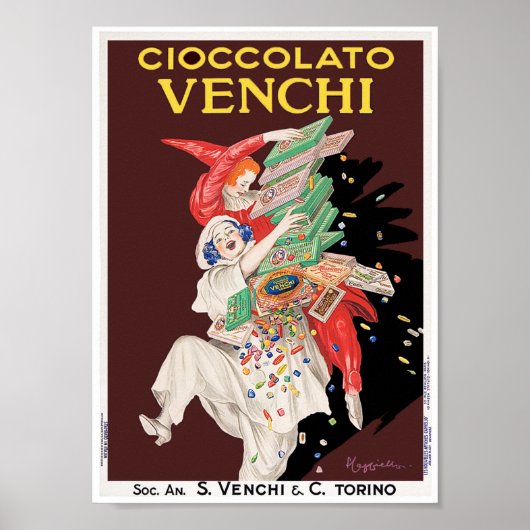Vintage Poster Afdrukken: Cioccolato - Chocolates (Voorkant)