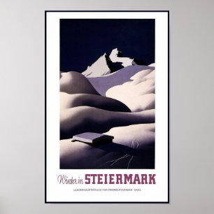 Vintage Poster Afdrukken Steiermark Reis