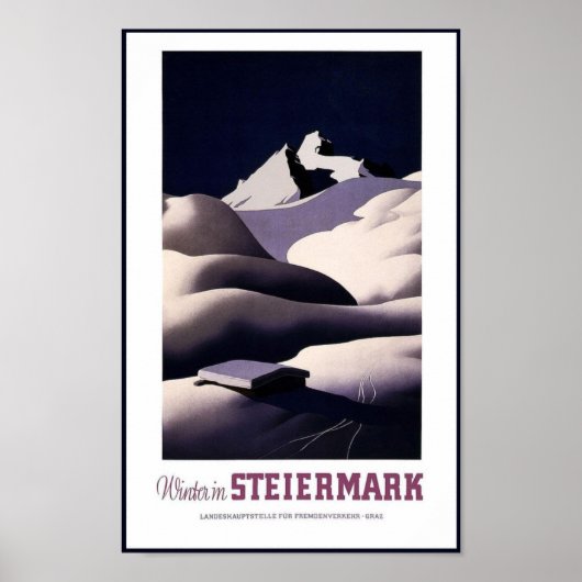 Vintage Poster Afdrukken Steiermark Reis (Voorkant)