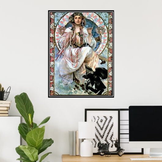 Vintage Poster alphonse mucha (Thuiskantoor)