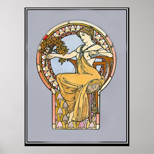Vintage Poster Alphonse Mucha Ad (Voorkant)