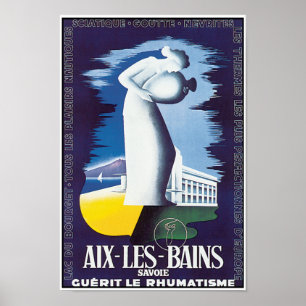 Vintage Poster Art: Aix-Les-Bains Healing Waters
