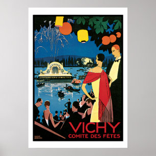 Vintage Poster Art Vichy Frankrijk
