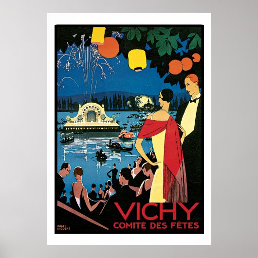 Vintage Poster Art Vichy Frankrijk (Voorkant)