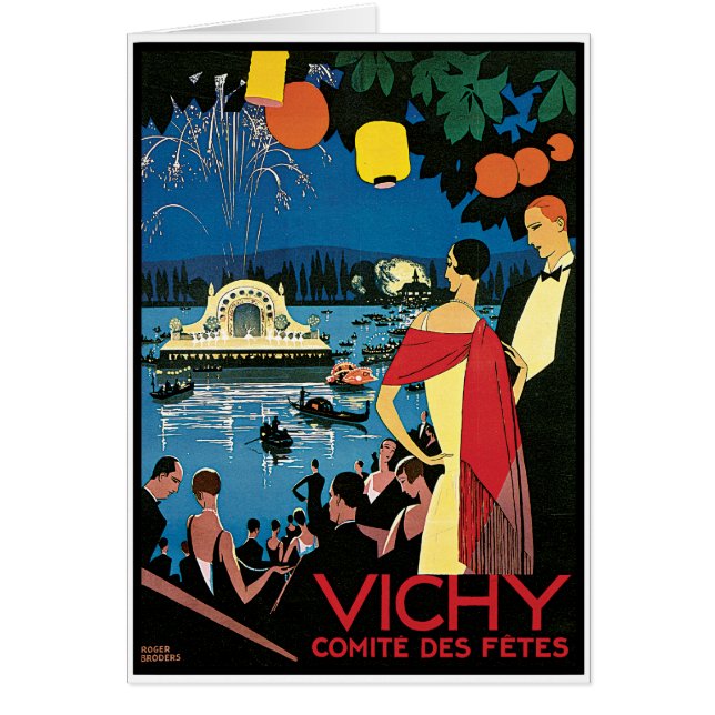 Vintage Poster Art Vichy Frankrijk (Voorkant)