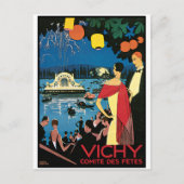 Vintage Poster Art Vichy Frankrijk Briefkaart (Voorkant)