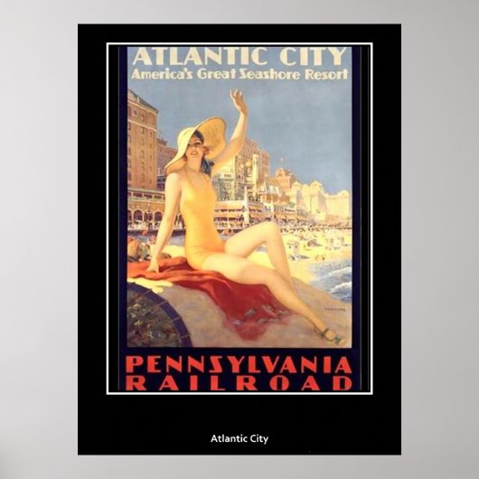 Vintage Poster Atlantic City (Voorkant)