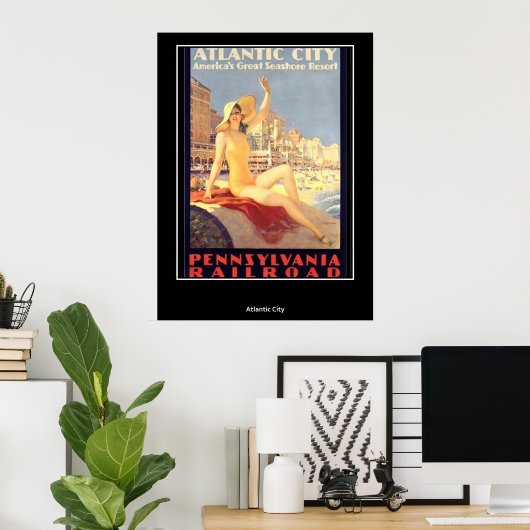 Vintage Poster Atlantic City (Thuiskantoor)