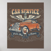 Vintage Poster-autoservice Poster (Voorkant)