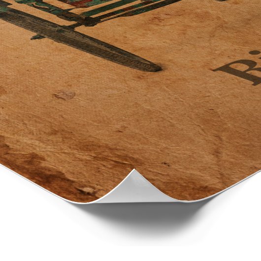 Vintage Poster Bangladesh Rickshaw (Hoek)