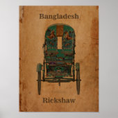 Vintage Poster Bangladesh Rickshaw (Voorkant)