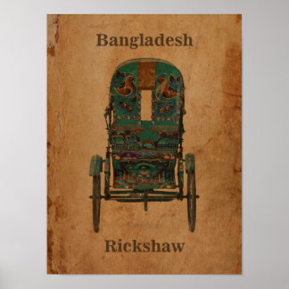 Vintage Poster Bangladesh Rickshaw