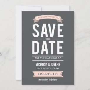 VINTAGE POSTER BEWAREN VAN DE DATUM VAN AANKONDI SAVE THE DATE