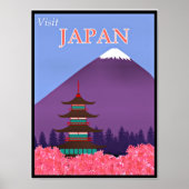 Vintage-poster, bezoek Japan Poster (Voorkant)