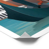 Vintage Poster - Bezoek Venetië Italië (Hoek)