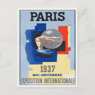 Vintage Poster Briefkaart Print uit Parijs, Frankr