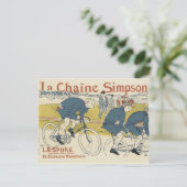 Vintage Poster Briefkaarten - Fietsen (Staand voorkant)