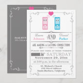 Vintage Poster, Cell Phone Love Weddenation Kaart (Voorkant / Achterkant)