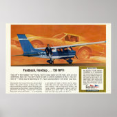 Vintage Poster Cessna Vliegtuig #2 (Voorkant)