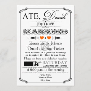 Vintage Poster & Chalkboard Wedding Invitation 10 Kaart