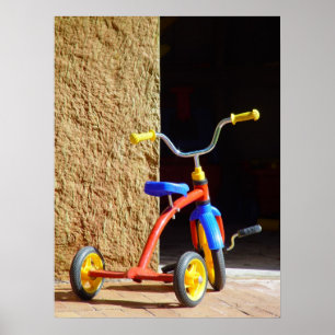 Vintage Poster Child's Tricycle Bike