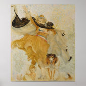 Vintage Poster Collie Dog en Mode Diva (Voorkant)