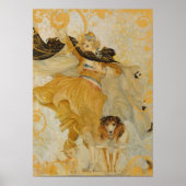 Vintage Poster Collie Hond en Mode Diva (Voorkant)