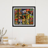 Vintage Poster Comic Book Hoesjes Collage 15A (Keuken)