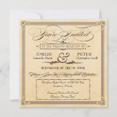 Vintage Poster Cream & Brown Reception only (Voorkant)