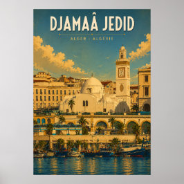 Vintage poster : Djamaâ Jedid - Algiers - Algerije